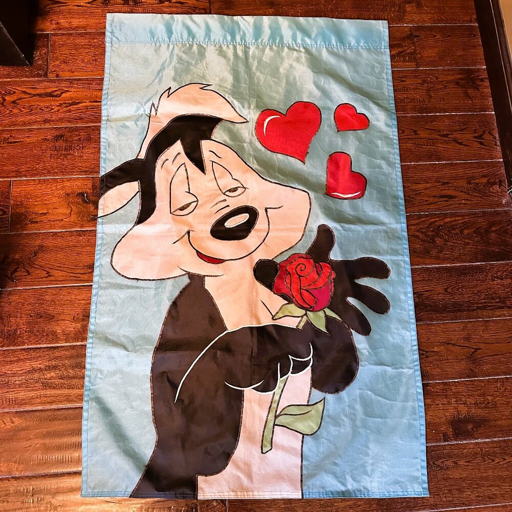 Looney Tunes Warner Bros Pepe Le Pew‎ Outdoor Yard Decorative Flag (for Pole)